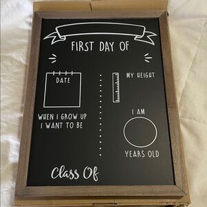 Olive & Emma | “First Day of School” | Reusable | Chalkboard Sign | 12” x 16”